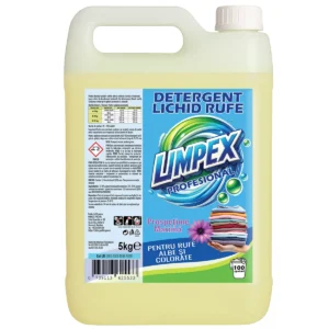 Detergent Rufe albe și colorate, LIMPEX, lichid profesional, hipoalergenic, fabricat în România